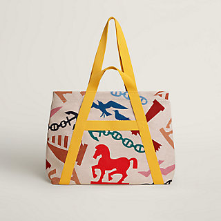 ビーチバッグ 《ピクト・ドゥ・プラージュ》 - グレー | Hermès